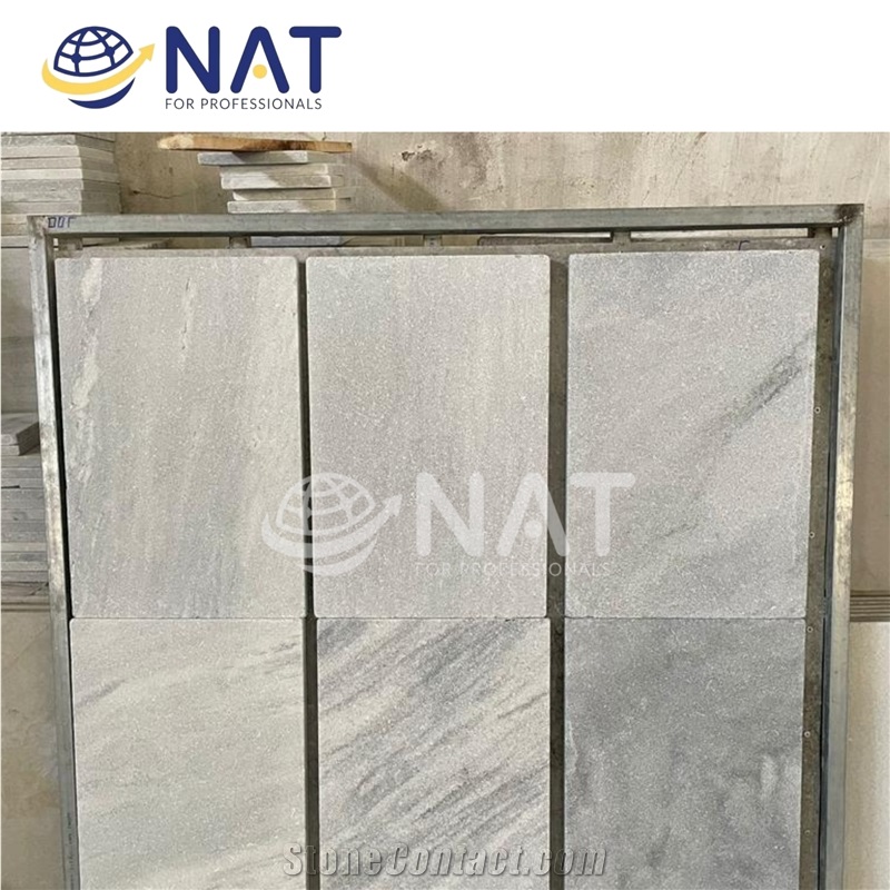 Silver Grey Marble Sanded Antiqued For Garden Paving Stone