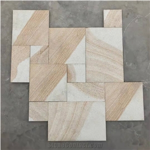 Barry Yellow Granite Bush Hammered Paving Stone, Pavement Setts