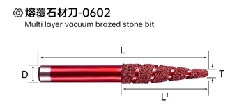 Multi Layer Vacuum Brazed Stone Bit Multi Layer Vacuum Brazed Stone Bit