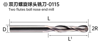 Two Flutes Ball Nose End Mill Two Flutes Ball Nose End Mill