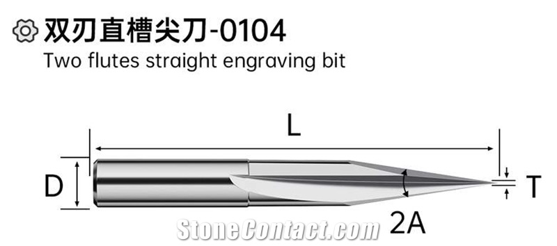 Two Flutes Straight Engraving Bit