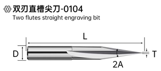 Two Flutes Straight Engraving Bit
