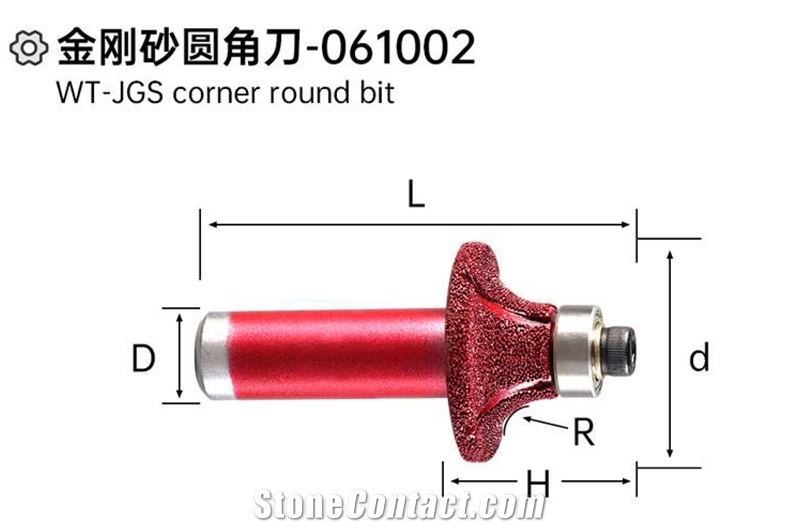 WT-JGS Corner Round Bit