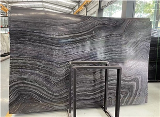 Black Wooden Marble Slabs