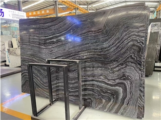 Black Wooden Marble Slabs