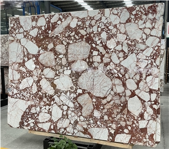 Bulgari Red Marble Big Slabs Floor Tile