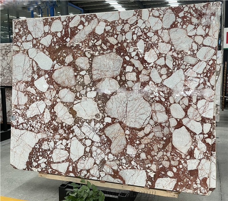 Bulgari Red Marble Big Slabs Floor Tile