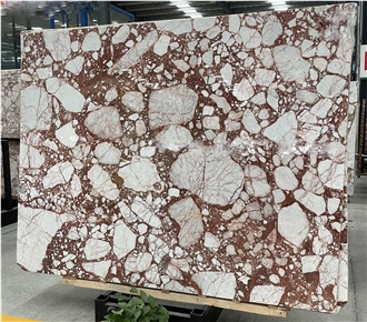 Bulgari Red Marble Big Slabs Floor Tile