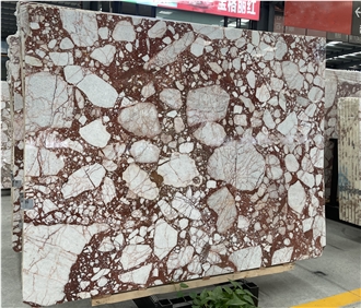 Bulgari Red Marble Big Slabs Floor Tile
