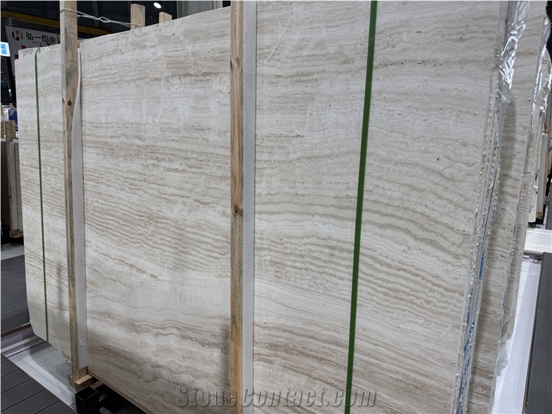 New Classic Beige Travertine Slabs