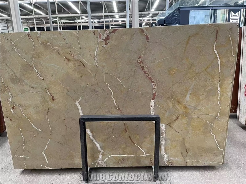 Spanish Gold Marble Slabs Polished For Hotels