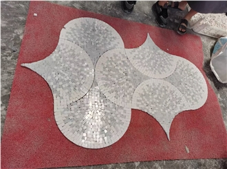 Calacatta Mini Fish Scale Scallop Fan Pattern Mosaic Tiles