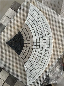 Calacatta Mini Fish Scale Scallop Fan Pattern Mosaic Tiles