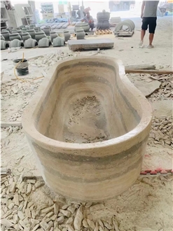 Custom Design Marble Carrara SPA Bathtub For Hotel Resorts