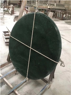Oval Design Green Granite Atlantis Verde Dining Table Tops