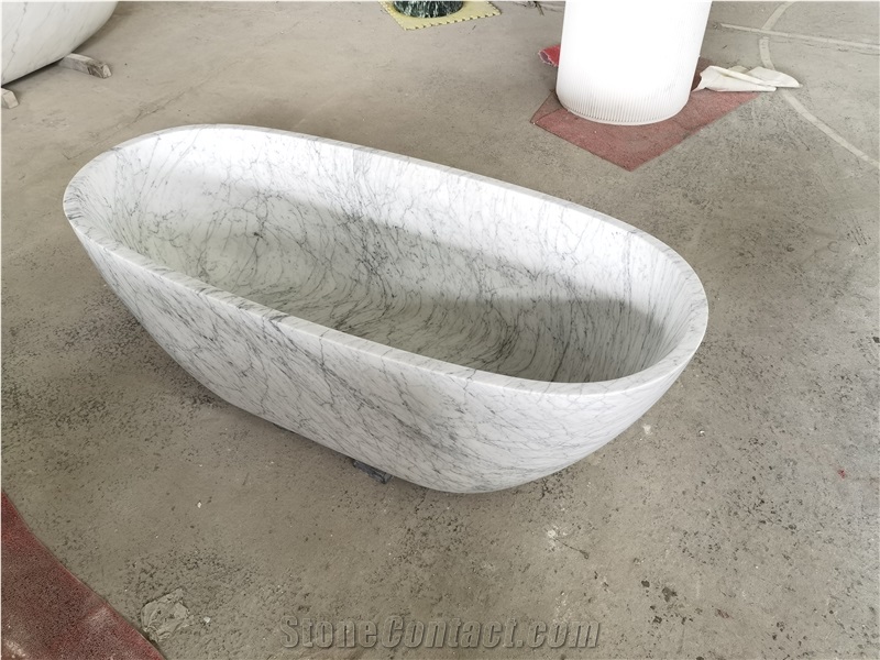 Stocking Luxury Marble Statuario Bathtub For Resort Spa
