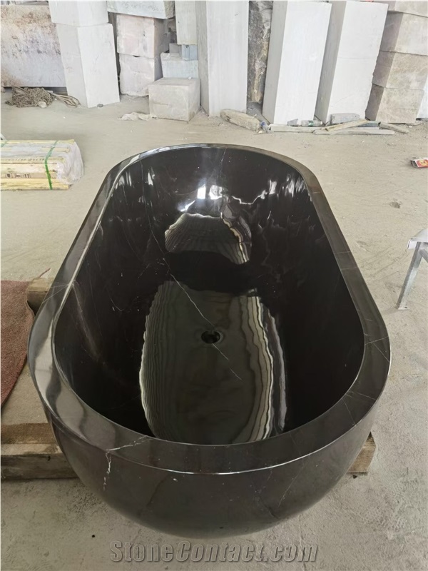 Stocking Luxury Marble Statuario Bathtub For Resort Spa
