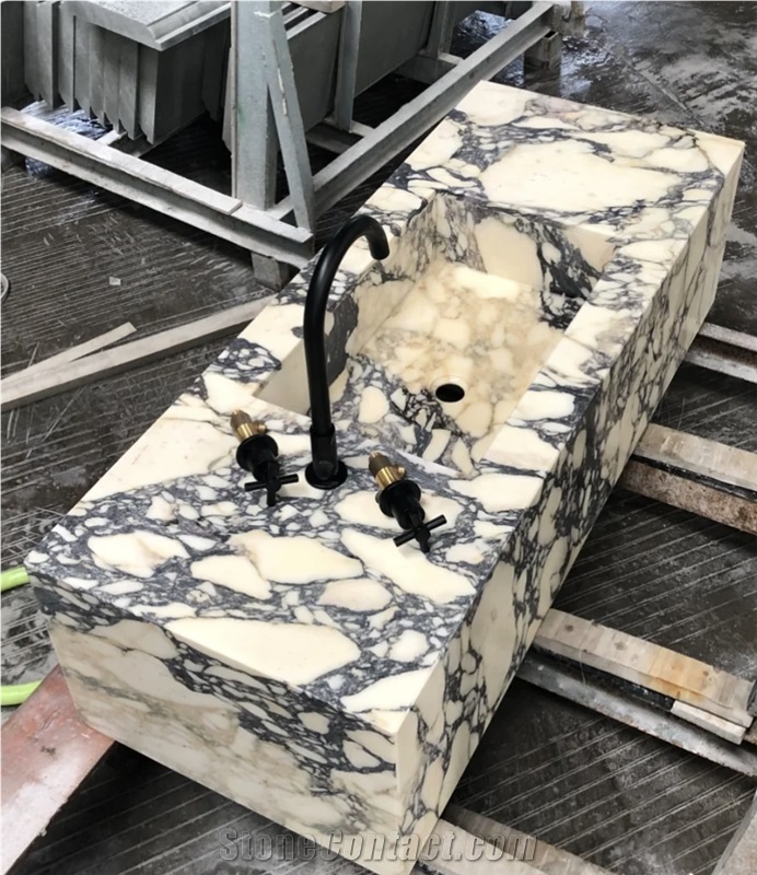 Calacatta Viola Marble Vanity Top Bathroom Cabinet Unit