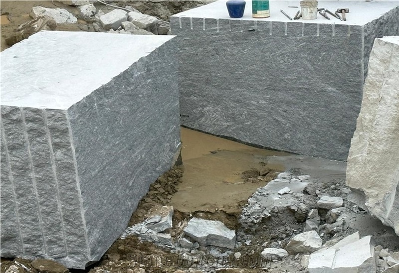 Kuppam Green Rough Granite Blocks
