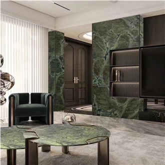 Green Peas Quartzite Slabs For Blackwall And Table