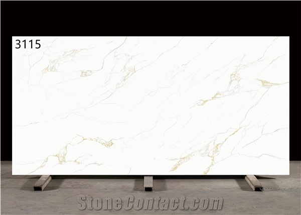 Optimustone Zero Silica Quartz, Ultra Artificial  Artificial Carrara