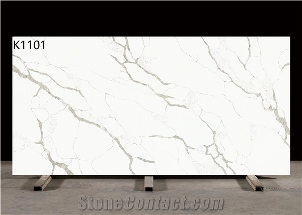 Optimustone Zero Silica Quartz, Ultra Artificial  Artificial Carrara