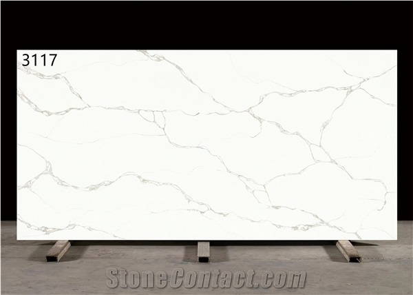 Optimustone Zero Silica Quartz, Ultra Artificial  Artificial Carrara