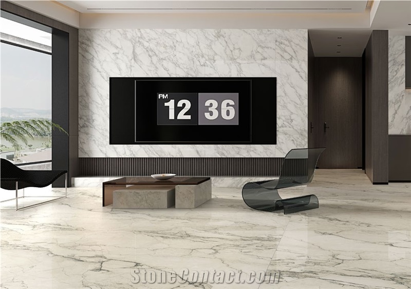 Italy Arabescato  Sintered Stone Slabs Good For Wall