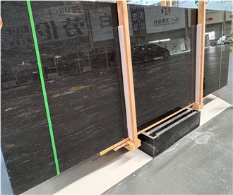 Brazil Black Via Lactea Granite Slabs
