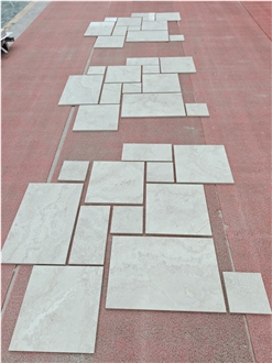 White Wooden Marble French Pattern