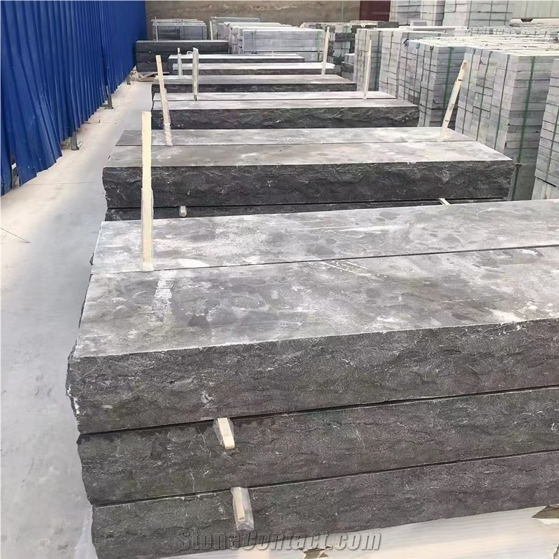 Skidproof Natural China Blue Stone Block Steps