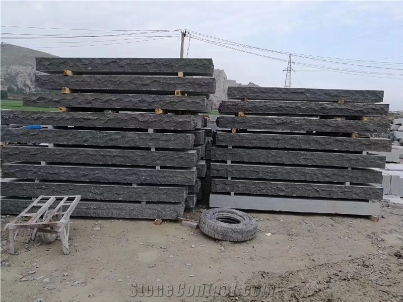 Skidproof Natural China Blue Stone Block Steps