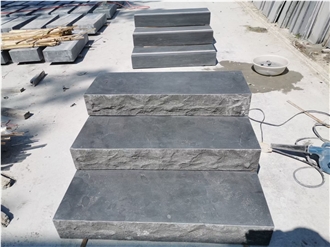 Skidproof Natural China Blue Stone Block Steps