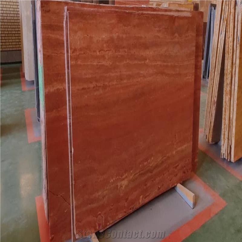 Red Travertine Slabs