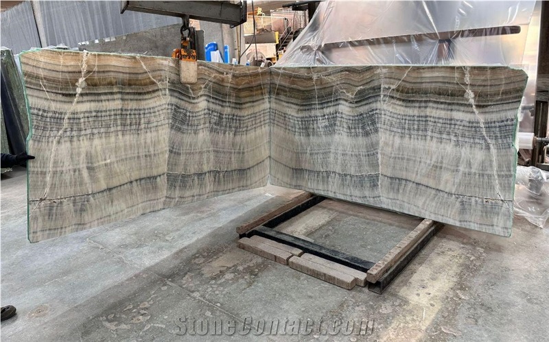 Silver Grey Onyx Slabs