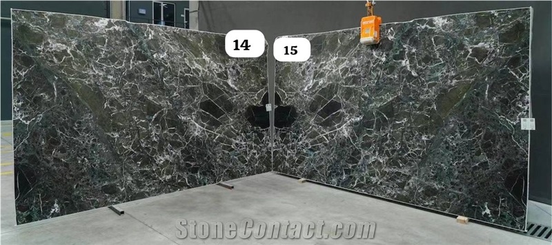 VERDE LEVANTO MARBLE POLISHED 2 CM SLABS