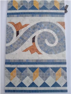 Customized Marble Waterjet Mosaic Tiles For Floor Lines