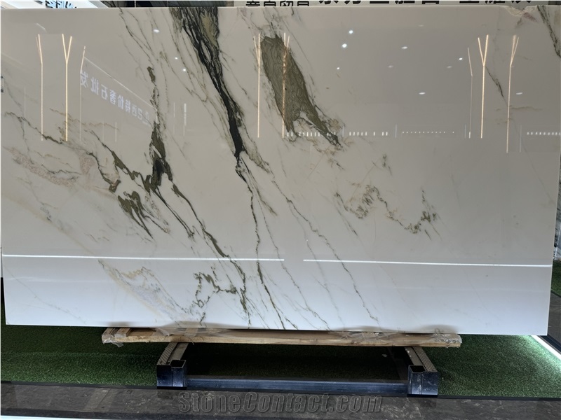 China Calacatta White Natural Marble For Floor Tile