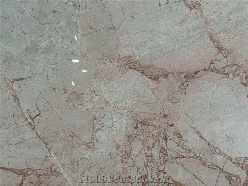 China Pink Bulgari Natural Marble Big Slabs For Wall  Tiles