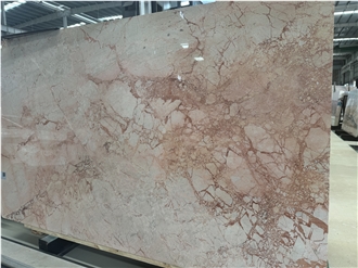 China Pink Bulgari Natural Marble Big Slabs For Wall  Tiles