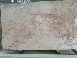 China Pink Bulgari Natural Marble Big Slabs For Wall  Tiles