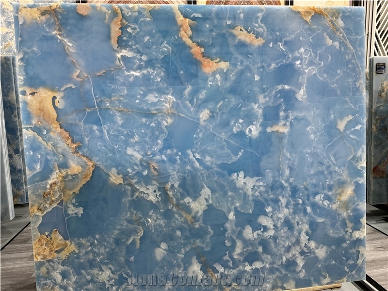 Pakistan Blue Onyx Slabs For Hotel And House Design