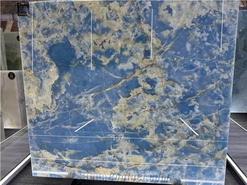 Pakistan Blue Onyx Slabs For Hotel And House Design