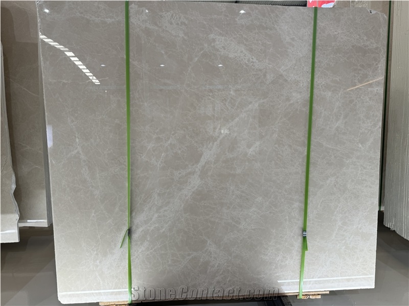 Turkish Aran White Beige Marble Tiles For Interior Design