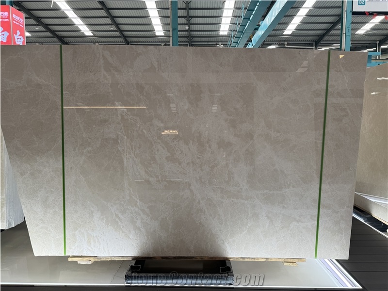 Turkish Aran White Beige Marble Tiles For Interior Design