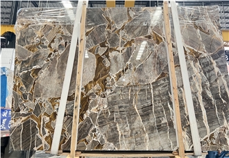 Turkish Golden Age Natural Marble With Golden Veins Tiles