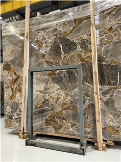 Turkish Golden Age Natural Marble With Golden Veins Tiles