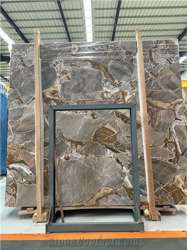 Turkish Golden Age Natural Marble With Golden Veins Tiles