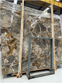 Turkish Golden Age Natural Marble With Golden Veins Tiles