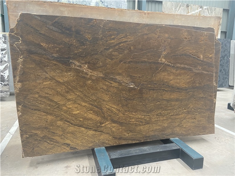 Exuberant Brown Quartzite Leather Surface Slabs